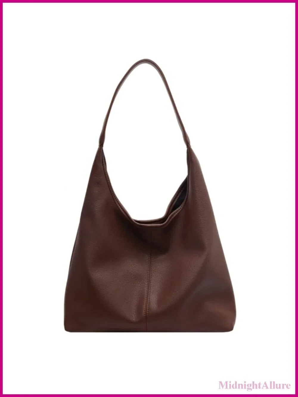 Slouchy Hobo Tote Bag Soft PU Leather Shoulder Purse 2pc Work Handbag